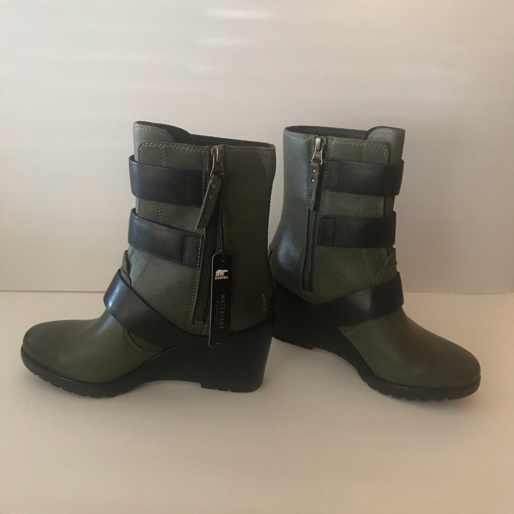 Sorel After Hours Nori Wedge Green/Black 8 - Picture 5 of 10